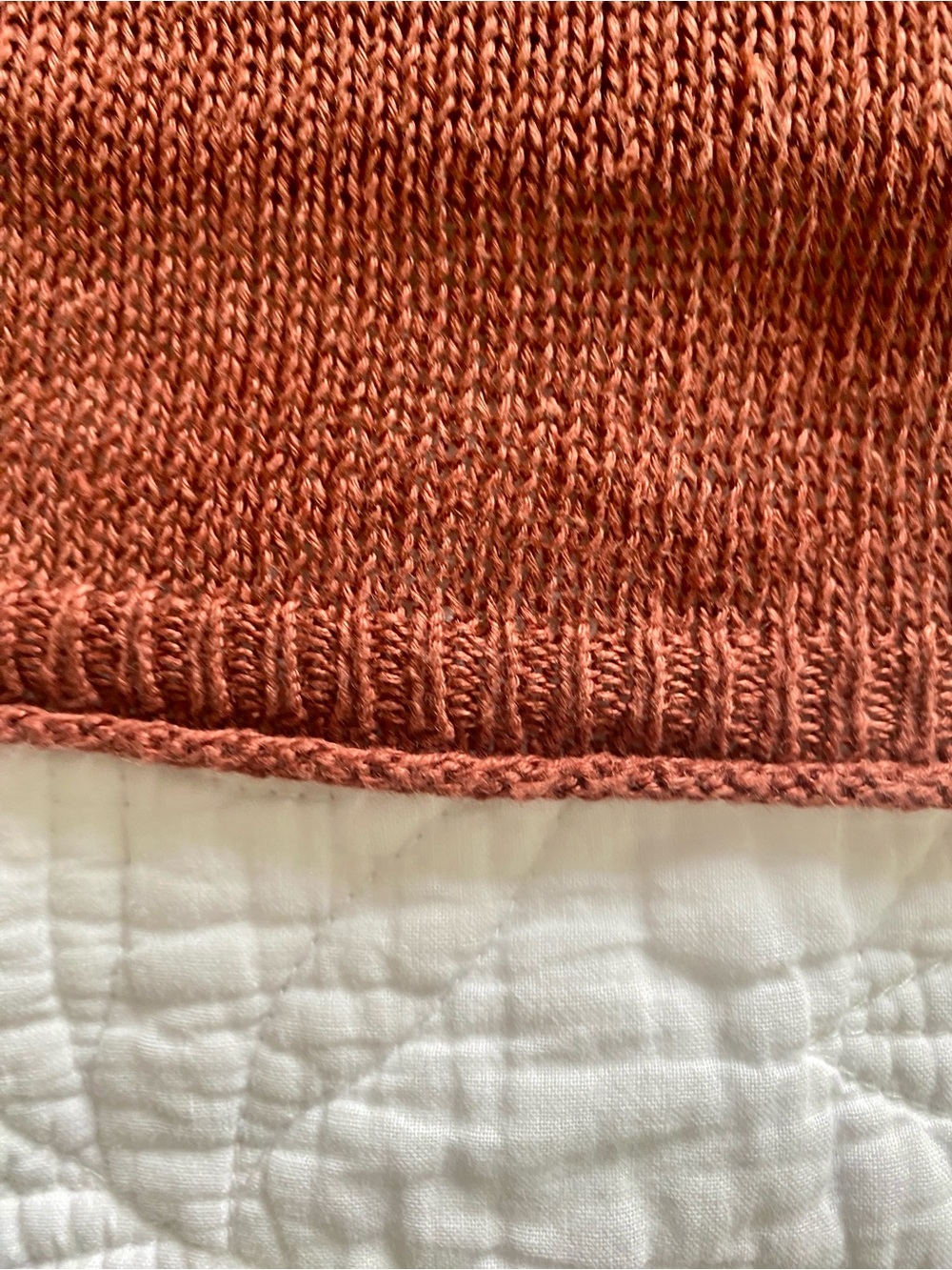 Poetry Sleeveless Delave Linen Knit top Vest Brown Chili size 10 EUC - Picture 10 of 16